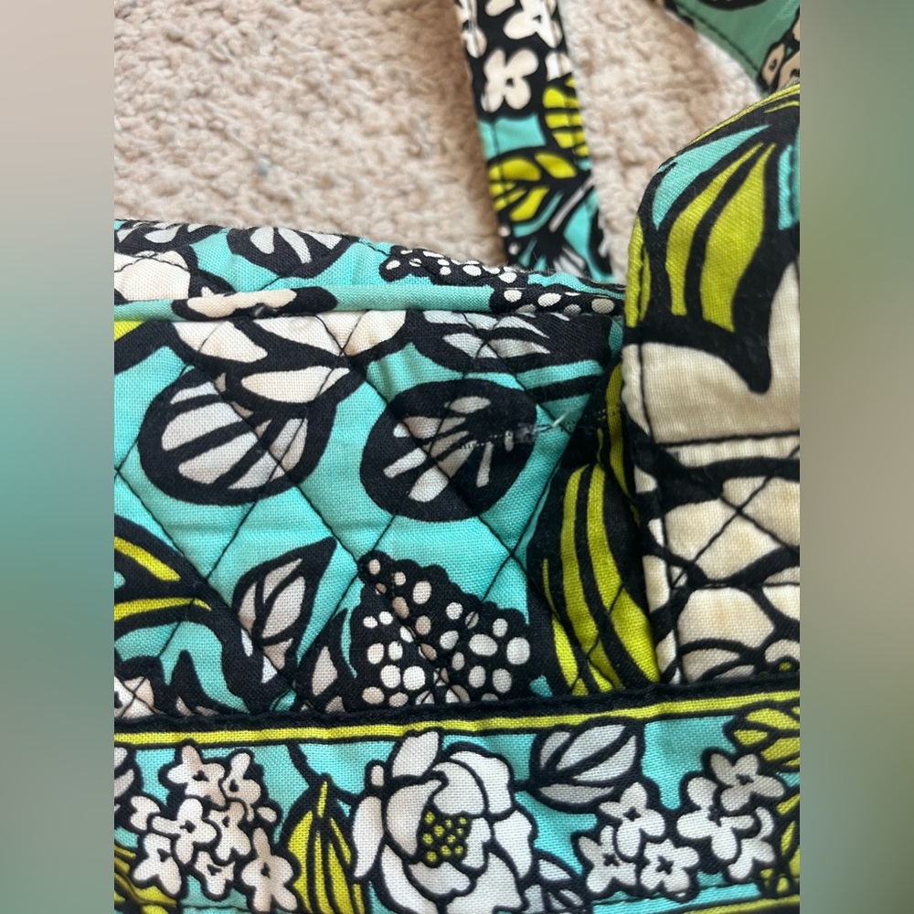 Vera Bradley Aqua and Green Quilted Baby Bag w/Changing Pad - Picture 8 of 8